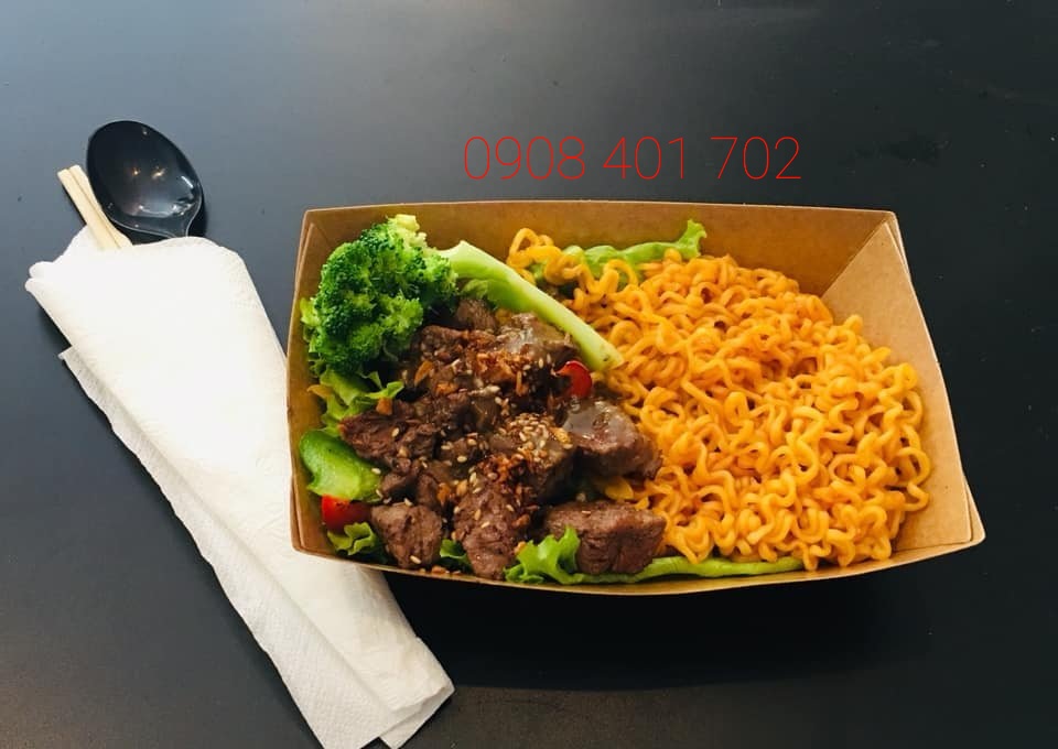 KHAY GIẤY KRAFT DÁNG THUYỀN